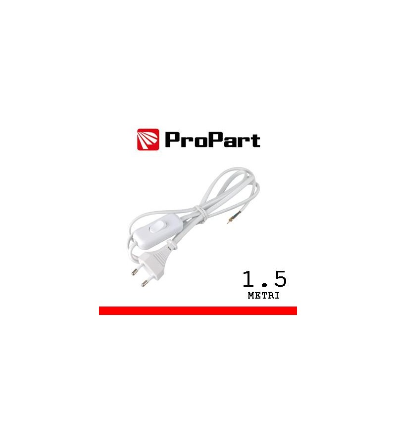 Cavetto con interruttore 1.5m spina10A 2 poli polybag