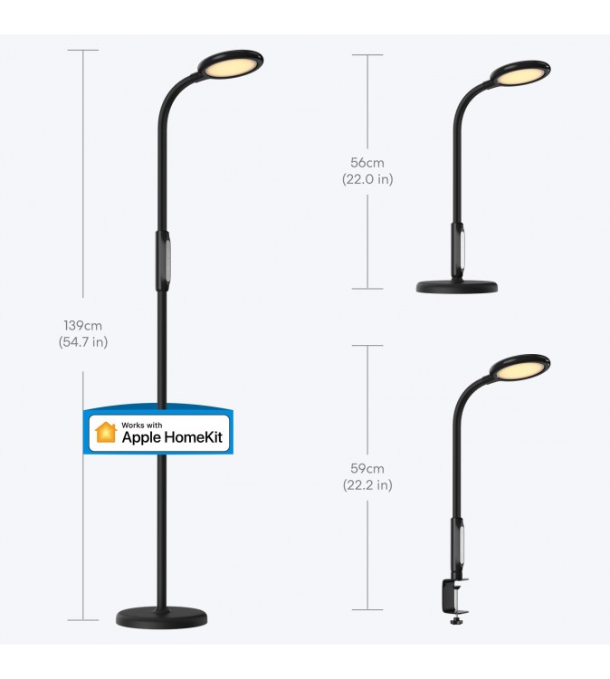 Meross Lampada da pavimento 3in1 Wi-Fi CCT Bianco dinam. dimm Apple HomeKit