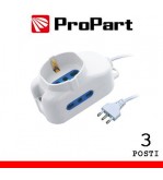 Multipresa 3pos bipasso + bipasso/schuko spina16A