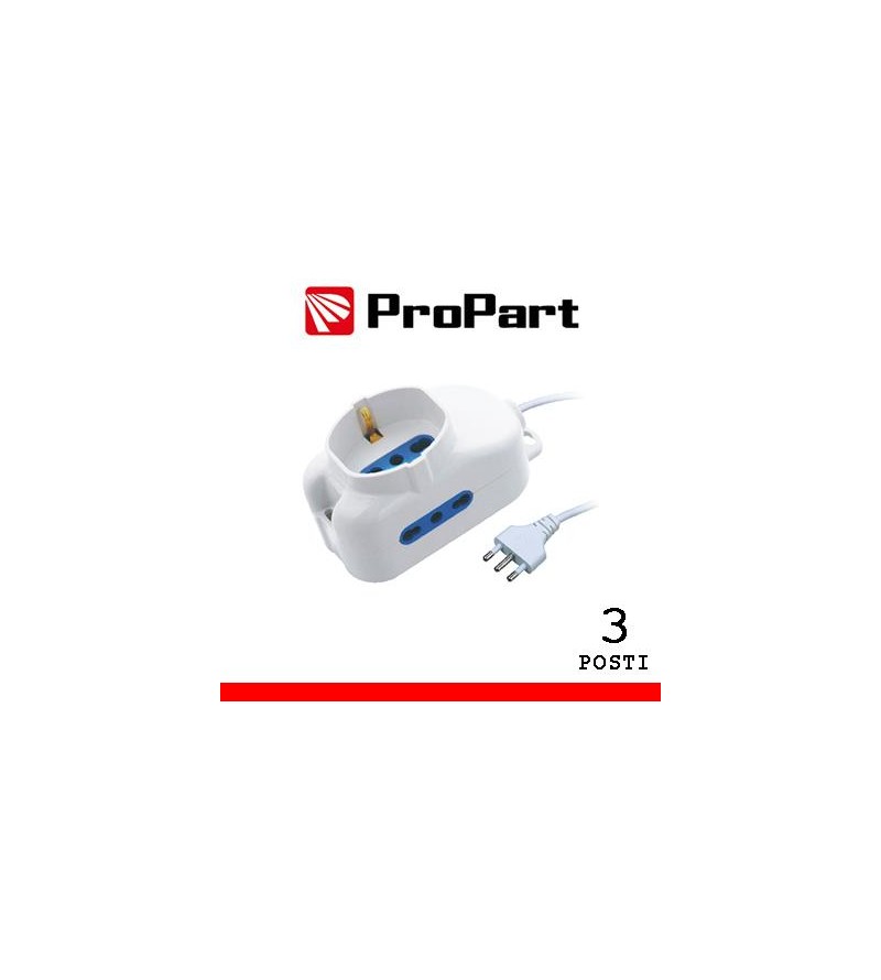 Multipresa 3pos bipasso + bipasso/schuko spina16A