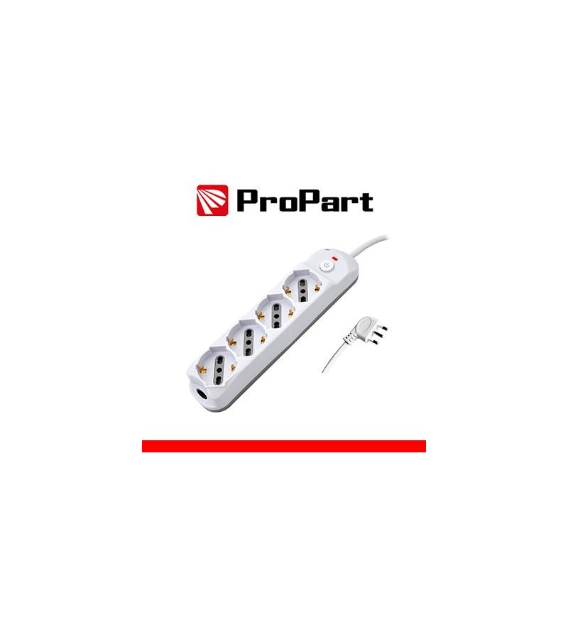 Multipresa 4pos bipasso/schuko + interrutt nuovo modello spina 16A