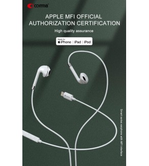 Auricolari Comma Apple Lightning Certificati MFI Voce/Musica