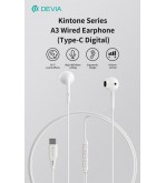 Auricolari A3 Digital filo con connettore Tipo-C compatibile Android e Apple Bia