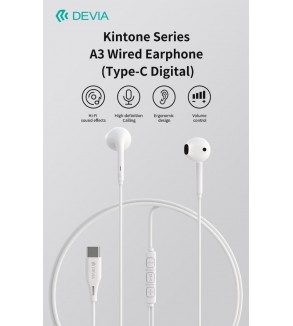 Auricolari A3 Digital filo con connettore Tipo-C compatibile Android e Apple Bia