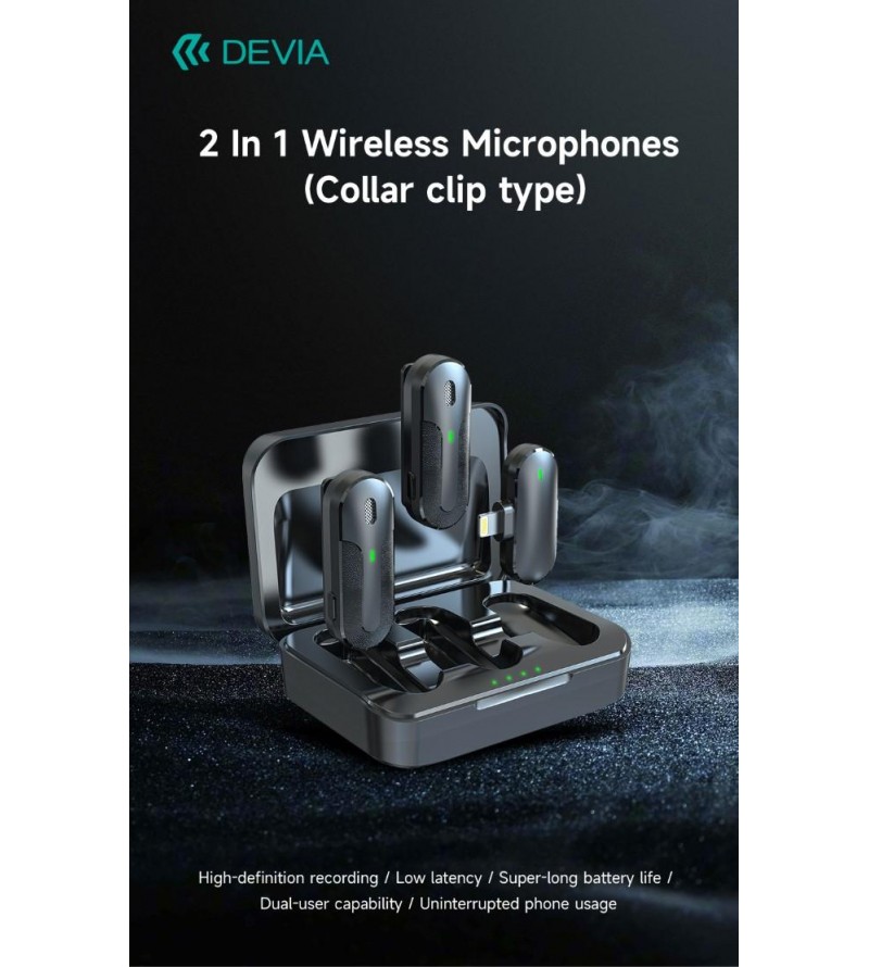 Doppio microfono wireless con connessione Tipo-C