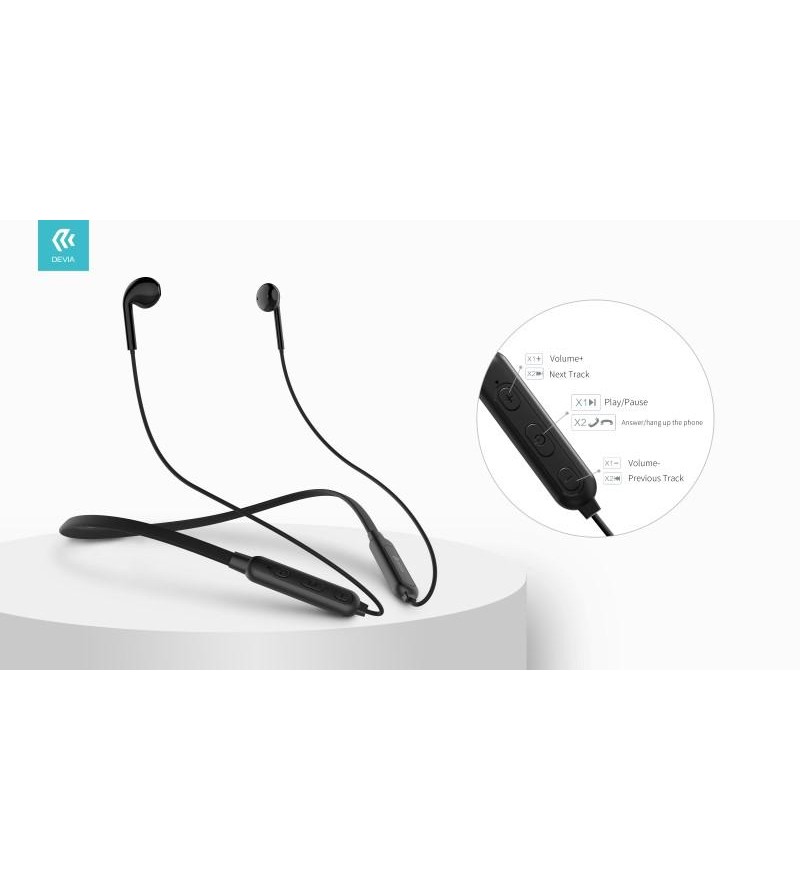 Auricolari Smart Sport Dual Bluetooth con archetto Neri