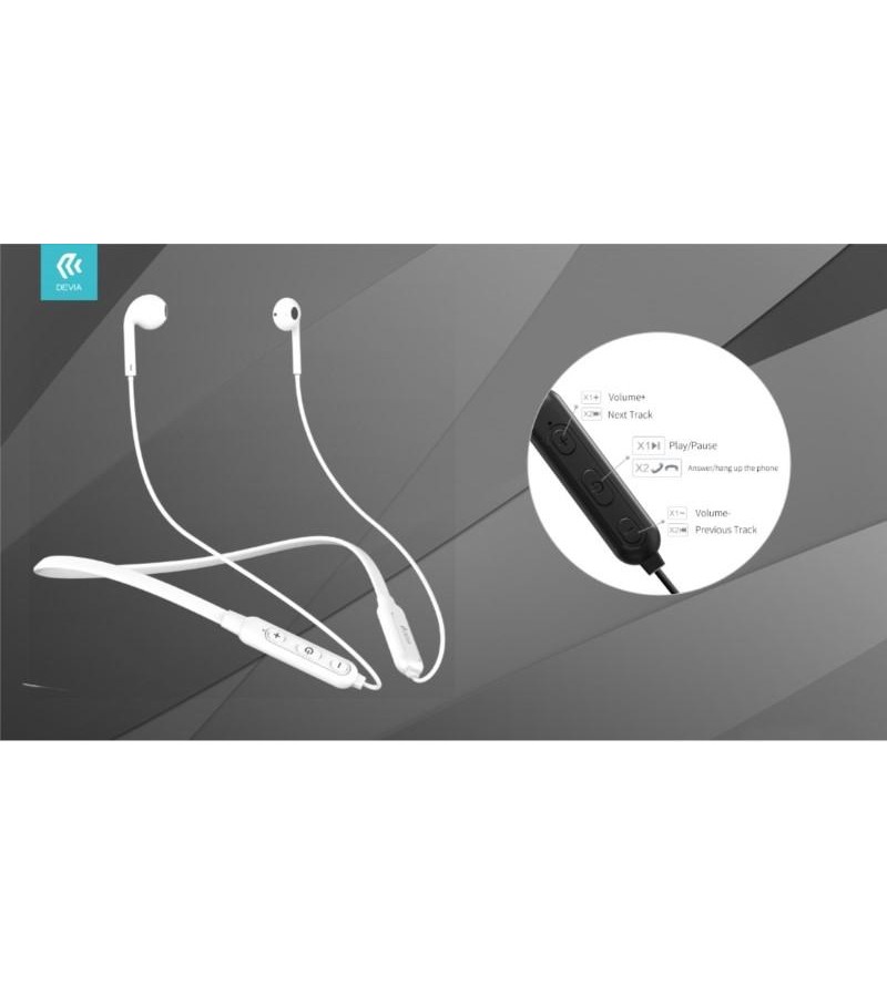 Auricolari Smart Sport Dual Bluetooth con archetto Bianchi