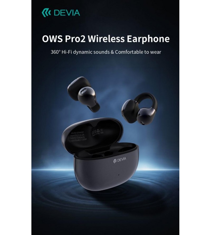 Auricolari EM402 wireless senza inserimento nell'orecchio OWS Pro2 Neri
