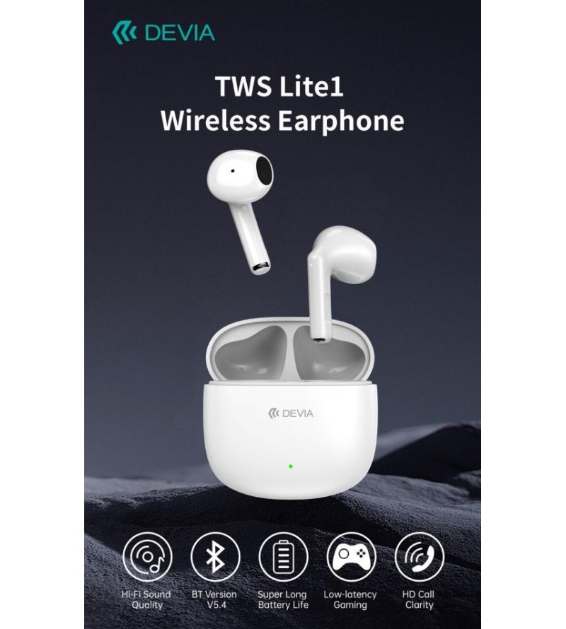 Auricolari TWS EM404 Lite1 Bluetooth 5.4 Bianchi
