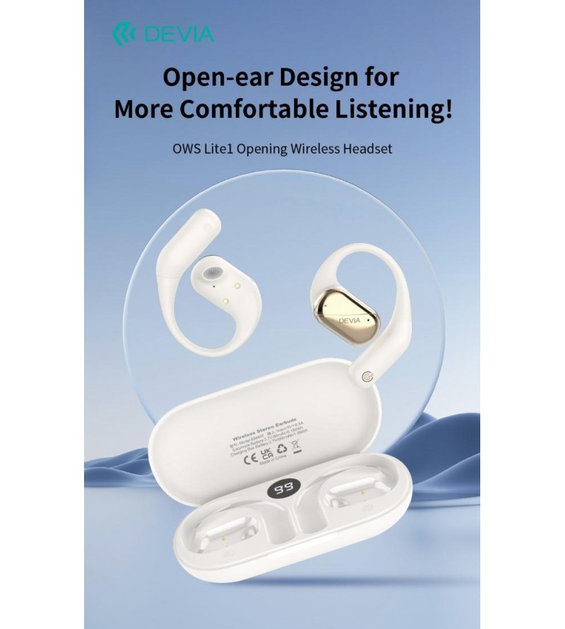 Auricolari EM406 wireless senza inserimento nell'orecchio OWS Lite1 Beige
