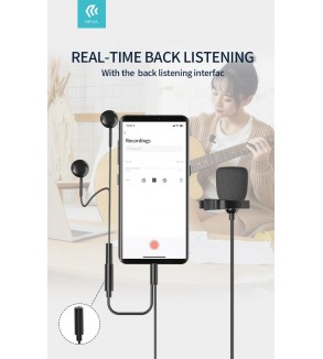 Microfono per Smartphone a filo con connettore Jack 3,5mm