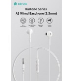 Auricolari Devia Smart A3 con Mic e Controllo 1.2 mt Bianco
