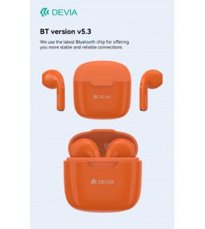 Auricolari Devia TWS-K1 Bluetooth 5.3 EM057 Arancio