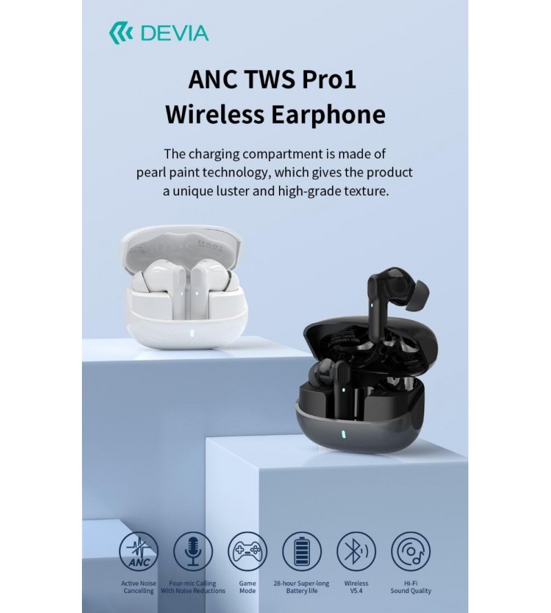 Auricolari TWS EM408 con ANC riduzione del rumore Neri