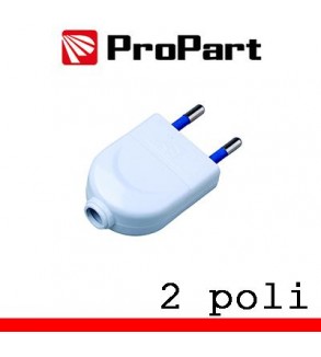 Spina 10A 2 poli polybag