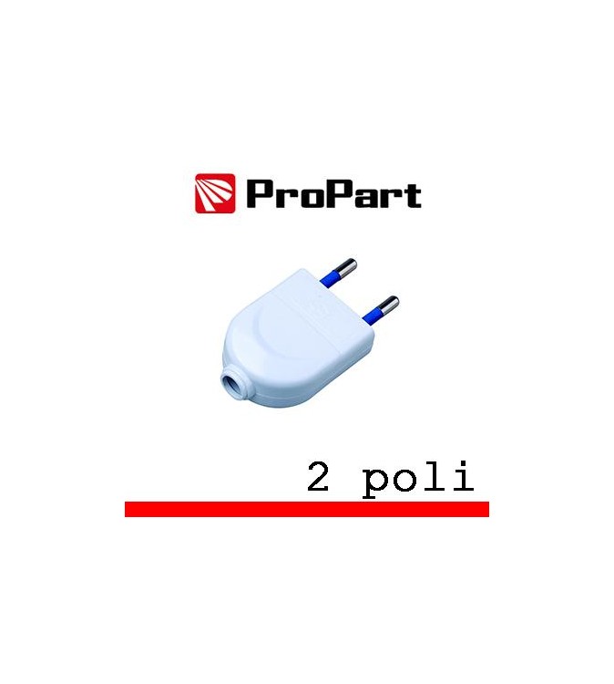 Spina 10A 2 poli polybag
