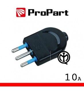 Spina 10A 2P+T nera polybag