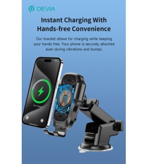 Supporto smartphone per auto con carica wireless telescopico