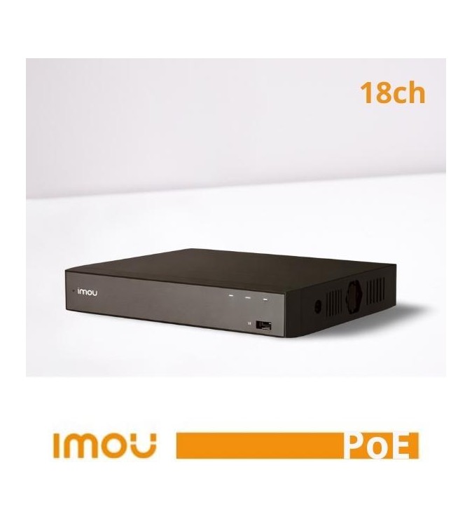 Imou NVR 18 Canali H.265 N118 fino a 4K con Audio Bidirezionale Integrato