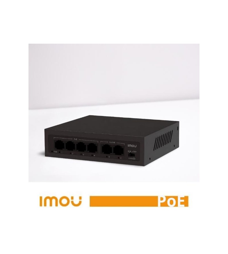 Imou Switch PoE Unmanaged SF106P 4 Porte 10/100 Mbps con 2 Uplink45W