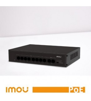 Imou Switch PoE Unmanaged SF110P 8 Porte 10/100 Mbps con 2 Uplink65W