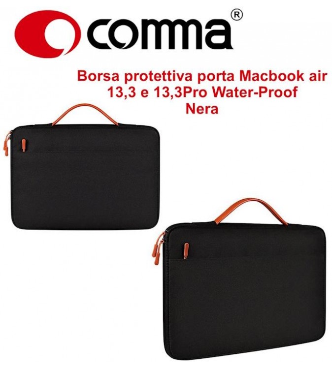 Borsa protettiva Macbook air 13,3 e 13,3Pro Water-Proof Nera