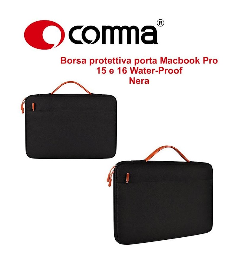 Borsa protettiva Macbook Pro 15.4 e 16 Water-Proof Nera