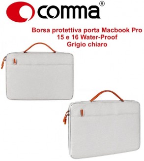 Borsa protettiva Macbook Pro 15.4 e 16 Water-Proof Grigia