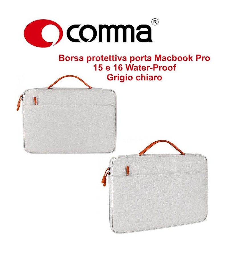 Borsa protettiva Macbook Pro 15.4 e 16 Water-Proof Grigia