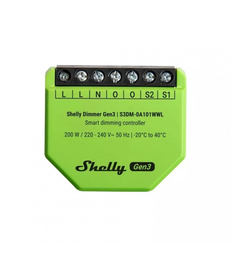 Shelly Dimmer Gen3 - Smart Dimmer AC 1ch. Wi-Fi/BT/Matter + PM