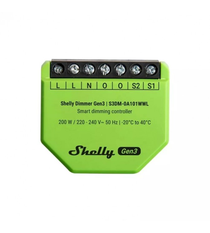 Shelly Dimmer Gen3 - Smart Dimmer AC 1ch. Wi-Fi/BT/Matter + PM