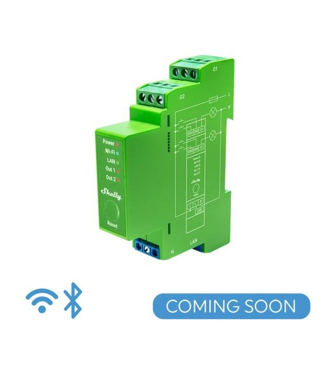 Shelly Pro Dimmer 2PM - IP Smart Dimmer 2ch LAN/WiFi/BT + PM