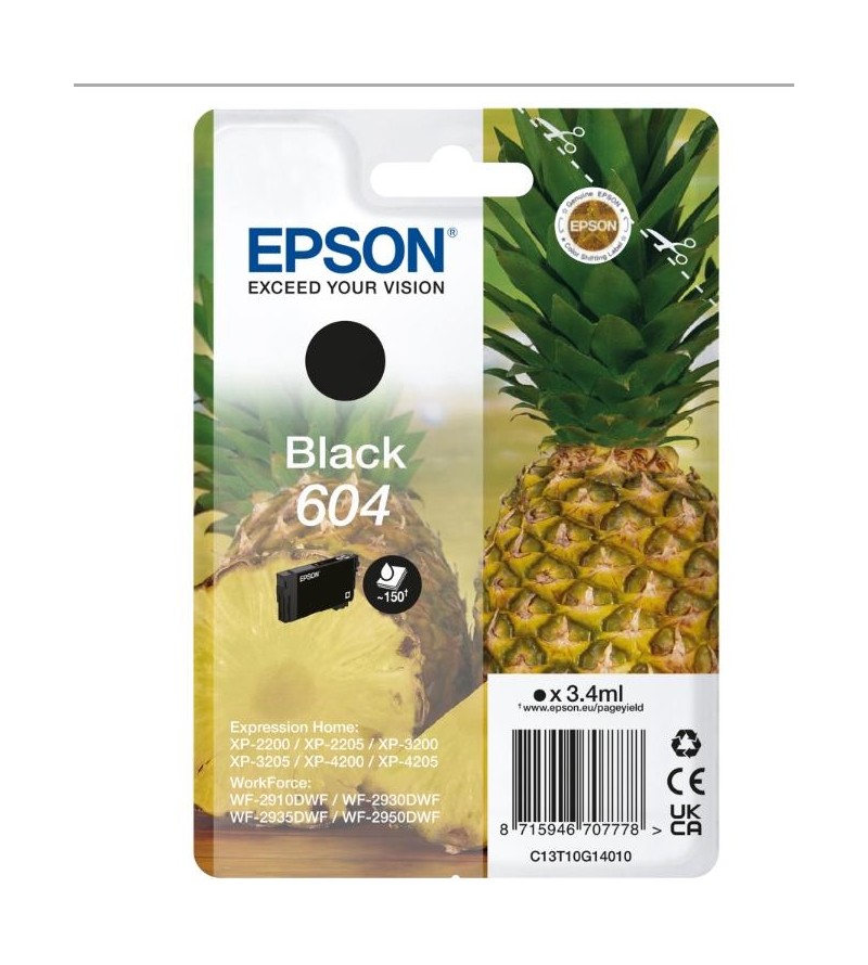 CARTUCCE ORIGINALE EPSON INK ANANAS BLACK 604
