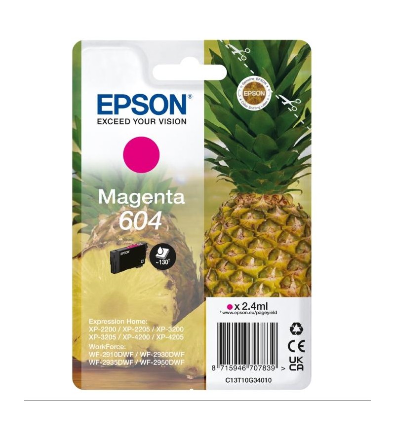 CARTUCCE ORIGINALE EPSON INK ANANAS MAGENTA 604