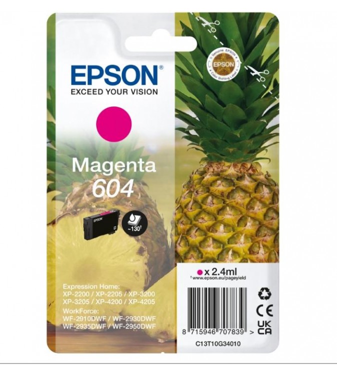 CARTUCCE ORIGINALE EPSON INK ANANAS MAGENTA 604