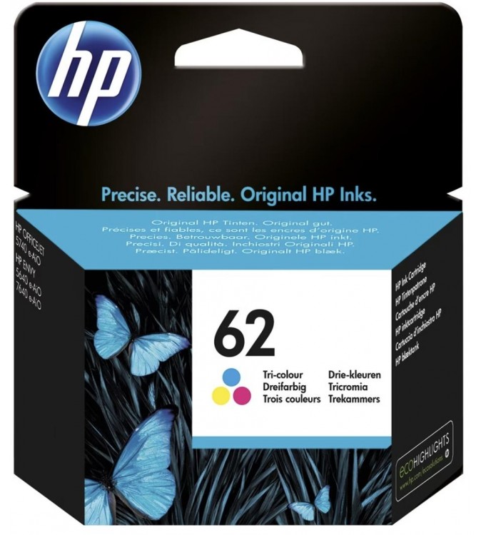 CARTUCCE ORIGINALE HP 62 TRI-COLOR