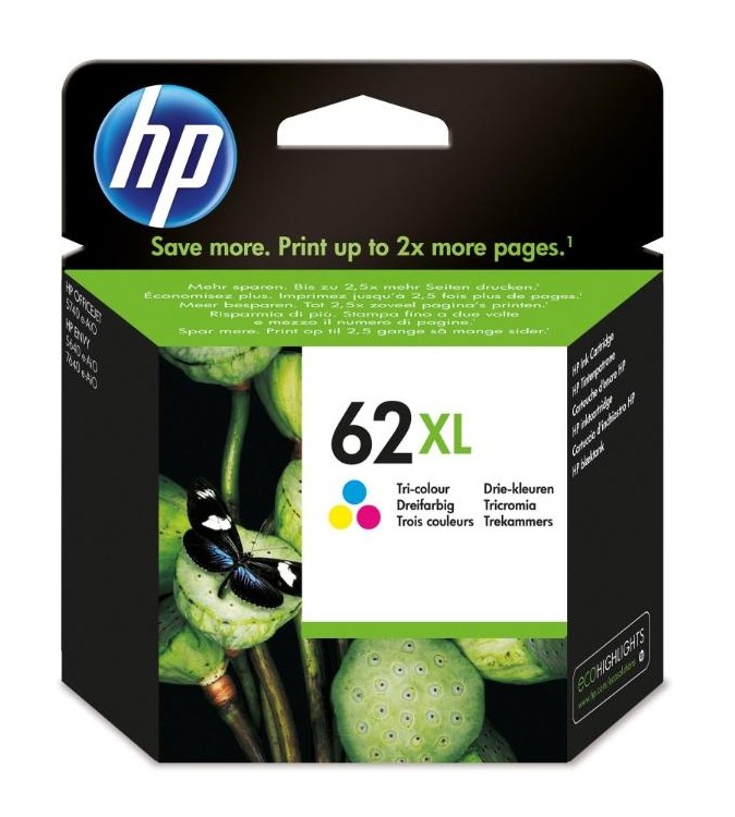 CARTUCCE ORIGINALE HP 62XL TRI-COLOR