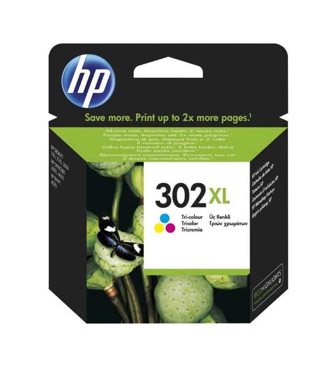 CARTUCCE ORIGINALE HP 302XL TRI-COLOR 