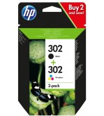 CARTUCCE ORIGINALE HP MULTIPACK 302 NERO E COLORE