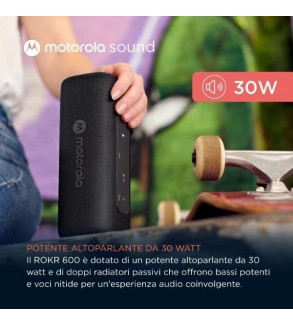 Altoparlante 30W wireless bluetooth Motorola ROKR 600 nero