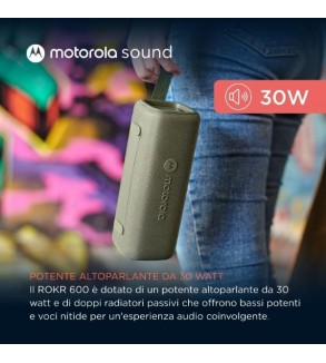 Altoparlante 30W wireless bluetooth Motorola ROKR 600 Verde