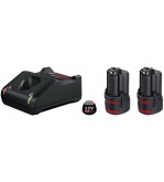 1600A019R8,Set 2x Batterie 12V 2.0Ah + Caricabatteria