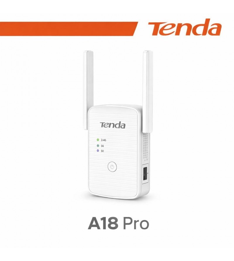 Tenda Range Extender Wi-Fi 5 (AC1200) Dual-band, 1 porta GE | A18 Pro