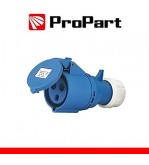 Presa Mobile Diritta Indust. CEE 16A-6h 2P+T 220-250V IP44