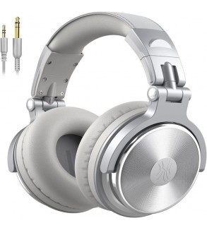 OneOdio Studio Pro 10 Hi-Res Cuffie DJ Cablate c/ Shareporte e Microfono Silver