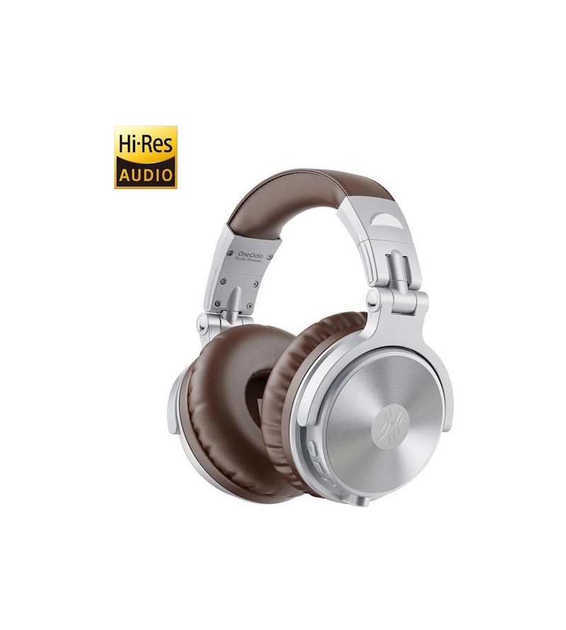 OneOdio Studio Wireless C Hi-Res Cuffie DJ Bluetooth 5.0 Silver/Brown