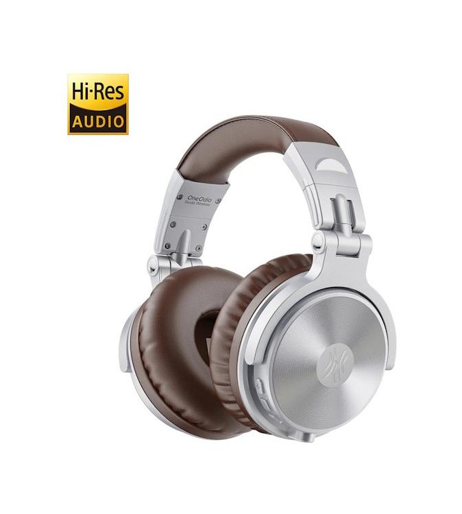 OneOdio Studio Wireless C Hi-Res Cuffie DJ Bluetooth 5.0 Silver/Brown