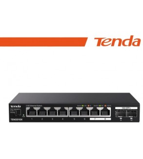Tenda Switch 2.5G -10 port(8 porte 2.5GE + 2 port 10G SFP+) Desktop | TEM2010X