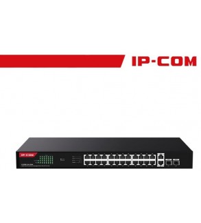 IP-COM Switch Gigabit PoE - 28 porte (24 GE PoE + 2 GE + 2 SFP) | G1128P-24-410W
