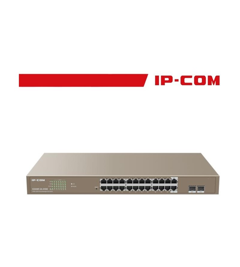 IP-COM Switch Gigab PoE cloud managL2 -26port(24GE PoE+2SFP)Pro | G3326P-24-410W
